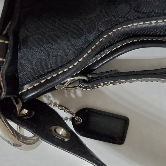 Coach Monogram Hobo Silver Snake Handle - Picture 5 of 6